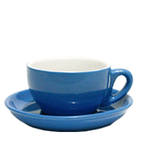 Blue Cappuccino Cup & Saucer Set 210ml