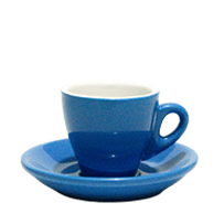 Blue Espresso Cup & Saucer Set 90ml