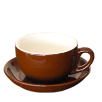 Brown Cappuccino Cup & Saucer Set 90ml