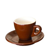 Brown Espresso Cup & Saucer Set 90ml