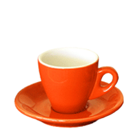 Orange Espresso Cup & Saucer Set 90ml
