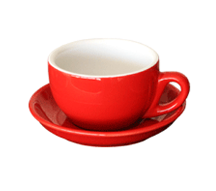 Red Cappuccino Cup & Saucer Set 210ml
