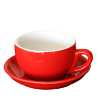 Red Cappuccino Cup & Saucer Set 210ml