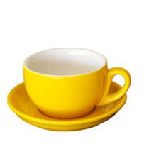 Yellow Cappuccino Cup & Saucer Set 210ml